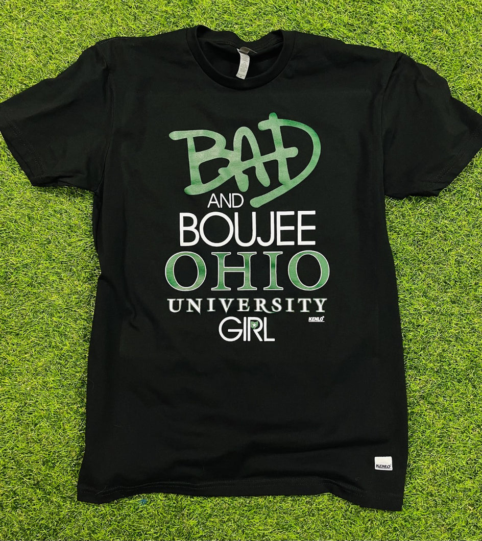 BAD AND BOUJEE OU GIRL BLACK T-SHIRT