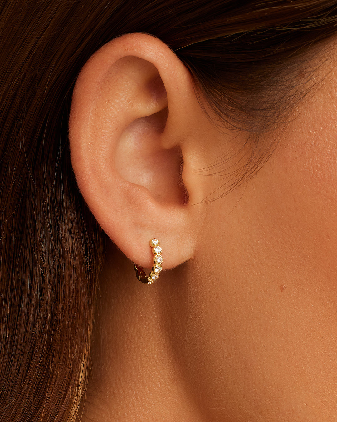 Gold Earrings (2.750 Grams) in 22Kt Plain Yellow Gold | Mohan Jewellery