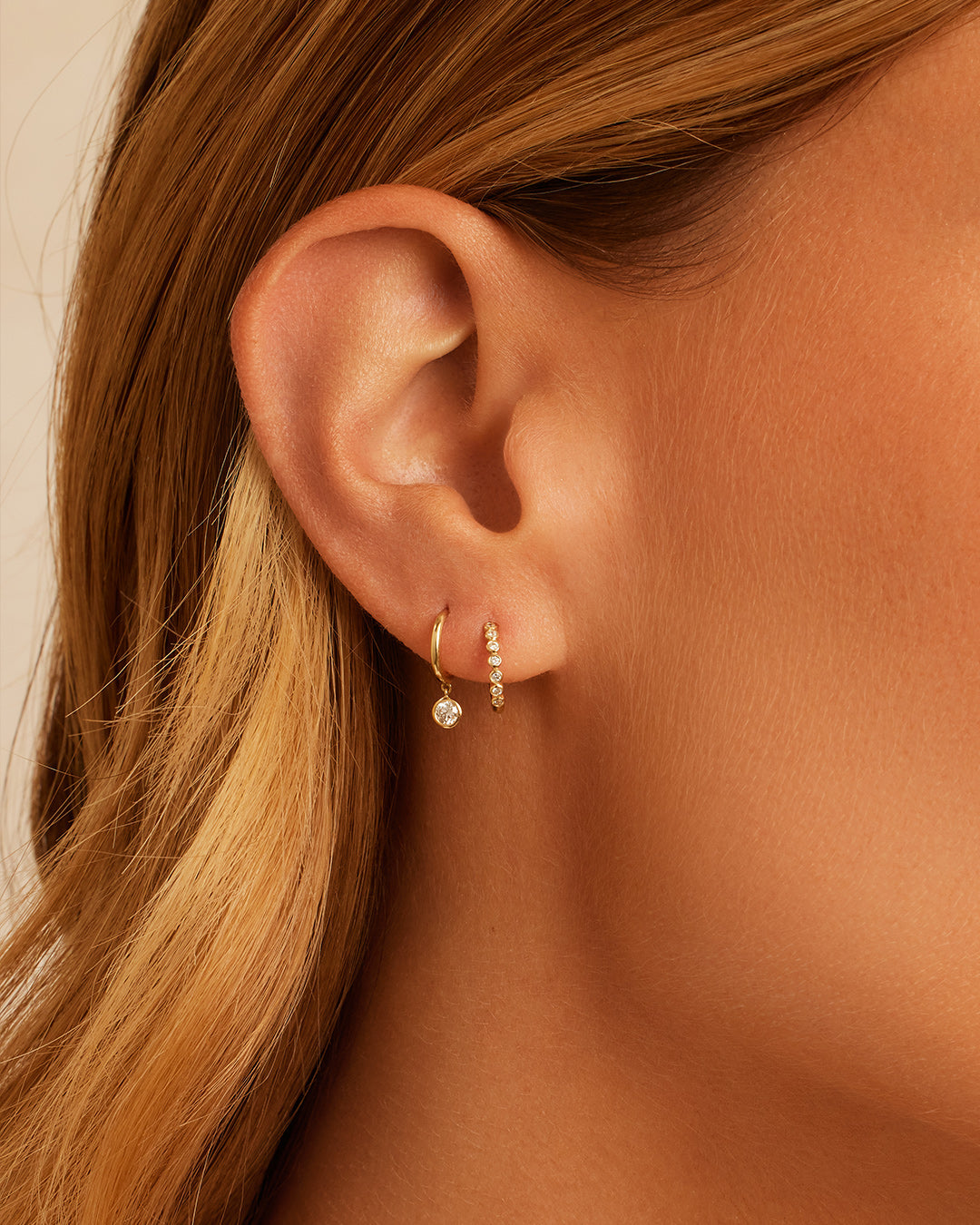 Small Gold Earrings, tiny gold earring, matte gold, little top earring –  Constant Baubling