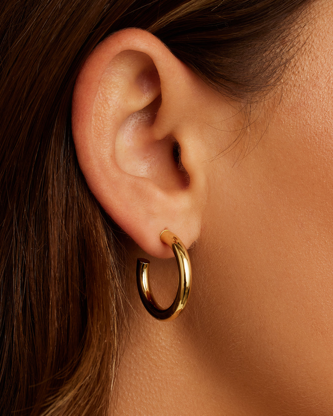  Ascona Small Chunky Gold Hoop Earrings for Women Girls