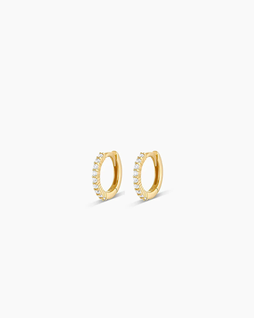 Diamond Pavé Bar Flat Back Studs Earring in 14K Solid Gold/Pair, Women's by Gorjana
