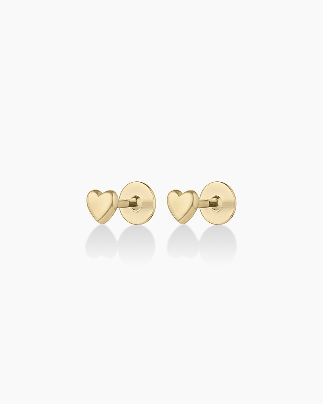 Tiny Trio Flat Back Sleeper Earrings Gold / Pair