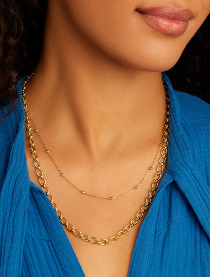 14k Gold Necklaces: Solid Gold Chains, Charms & More | gorjana