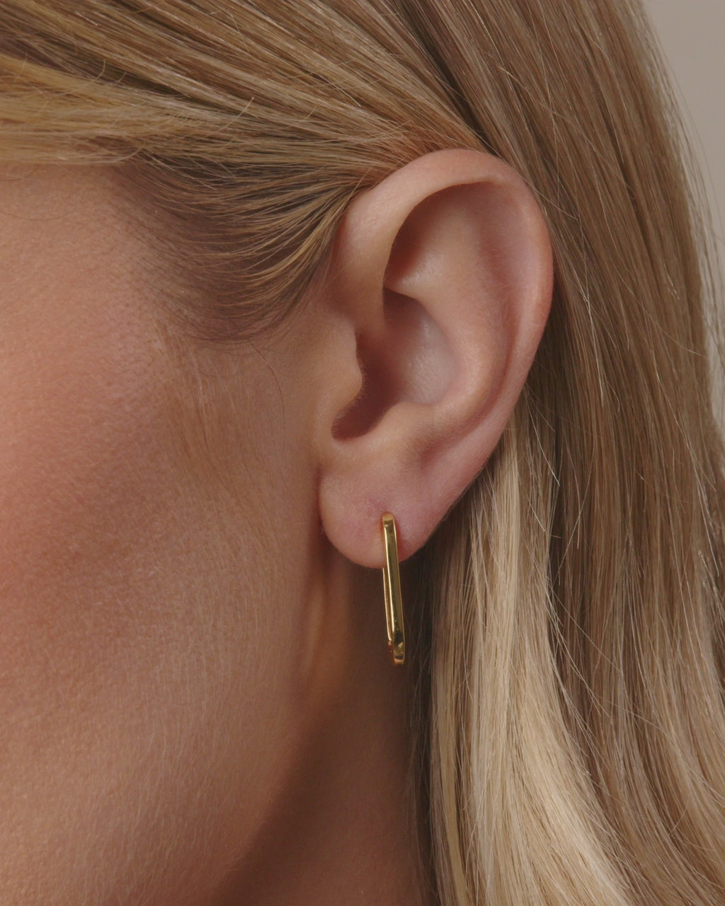 Engraved Steel Huggie Hoops | Gold Silver Earrings | Light Years Jewelry Gold