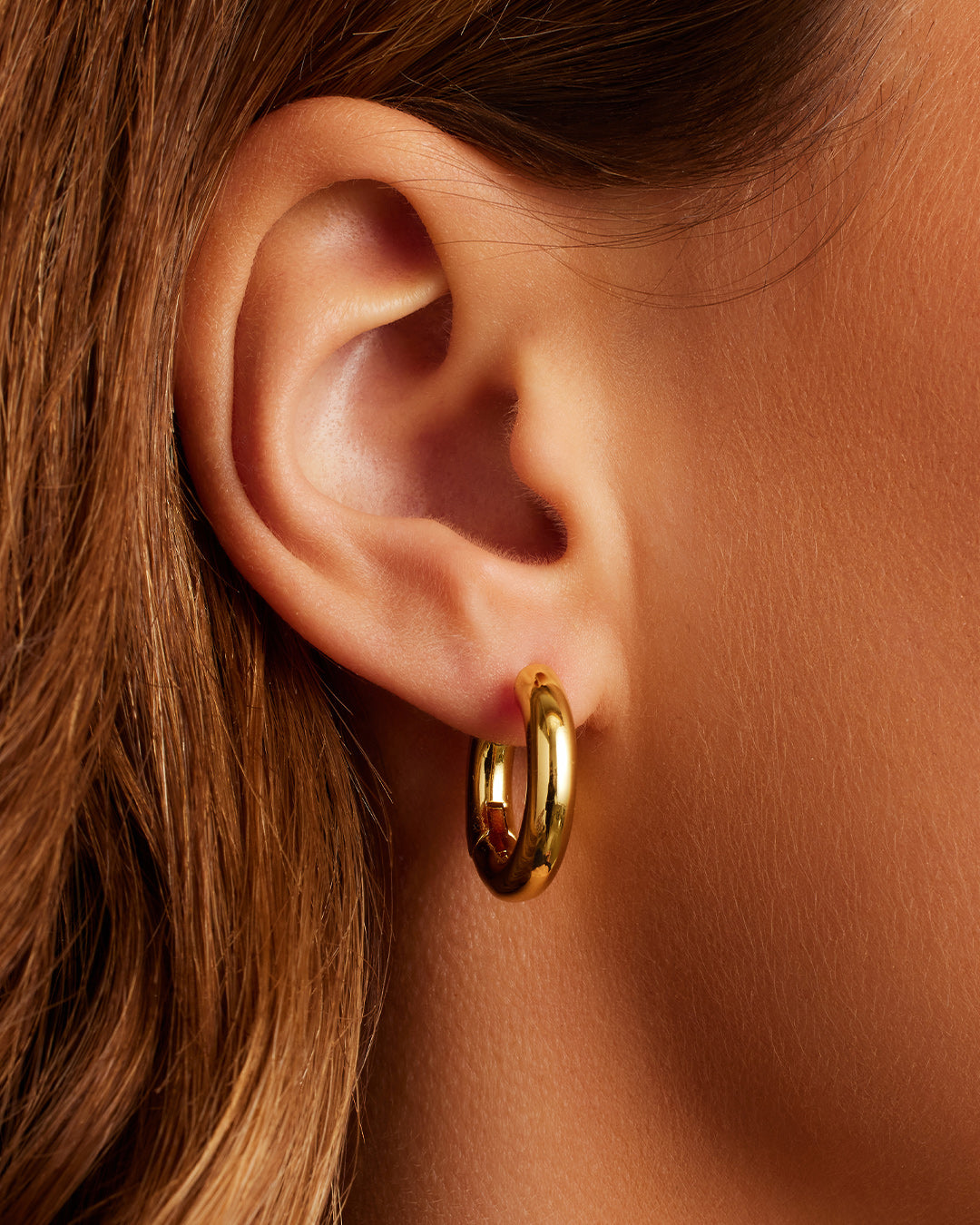 Michael Kors Premium Ladies Hoop Earrings Brass | Very Ireland