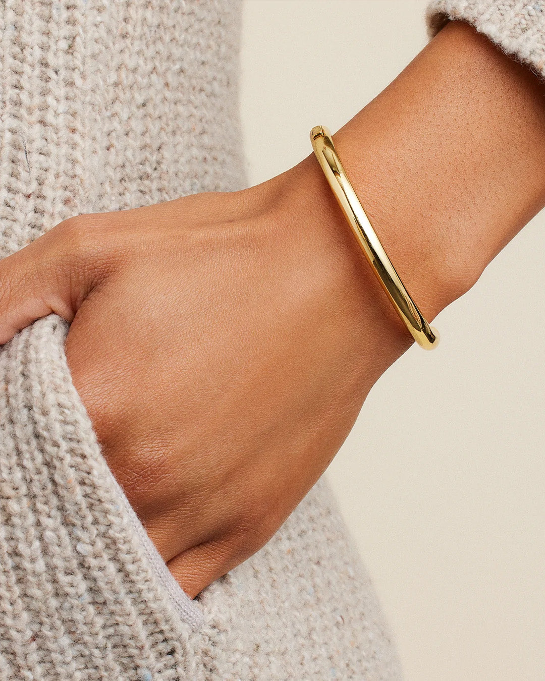 Paseo Cuff Bracelet in 4mm/Gold Plated, Women's by Gorjana