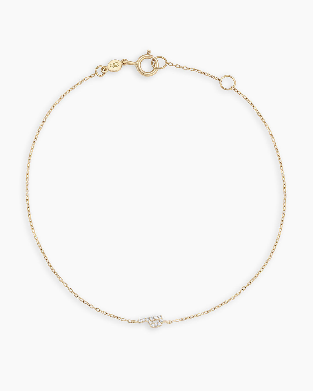 Gorjana Diamond Pavé Alphabet Bracelet In Gold | ModeSens