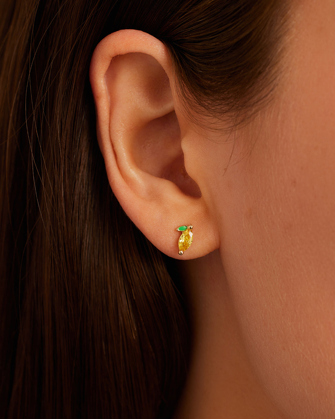 Trio Threaded Flat Back Studs Earring in 14K Solid Gold/Pair, Women's by Gorjana