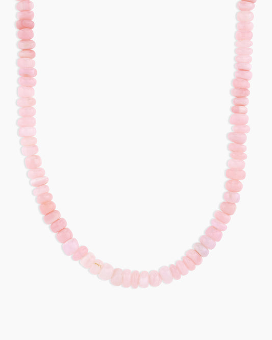 14k Gold | gorjana jewelry | 14k Gold Pink Peruvian Opal Necklace