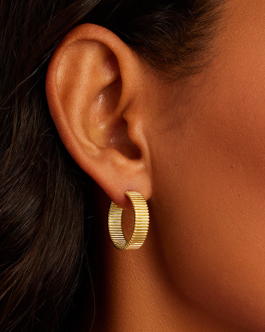 Heart Charm Stud Earring in Heart/Gold Plated, Women's by Gorjana