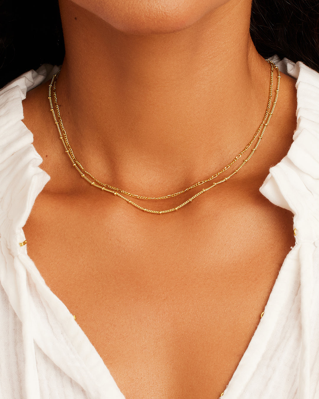 Custom 2 Layer Chain Necklace Chain Necklaces, Gold Layering Necklaces,  Layering Necklace Set, Chain Choker, Choker Necklace GFN00009 -  Sweden