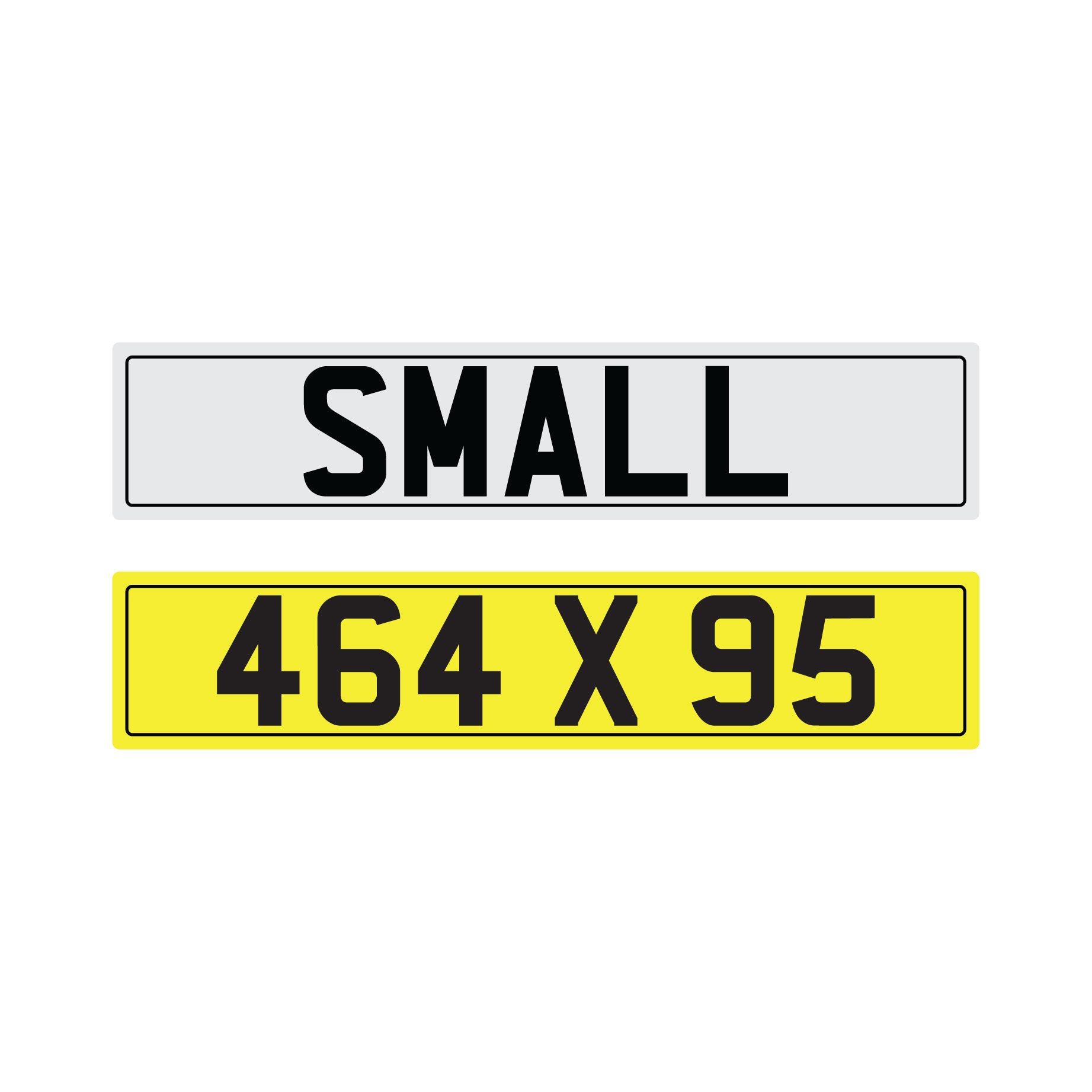 Plate sizes number Displaying number