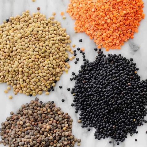 Different types of lentils