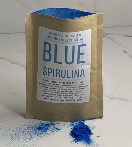 A pack of blue spirulina.