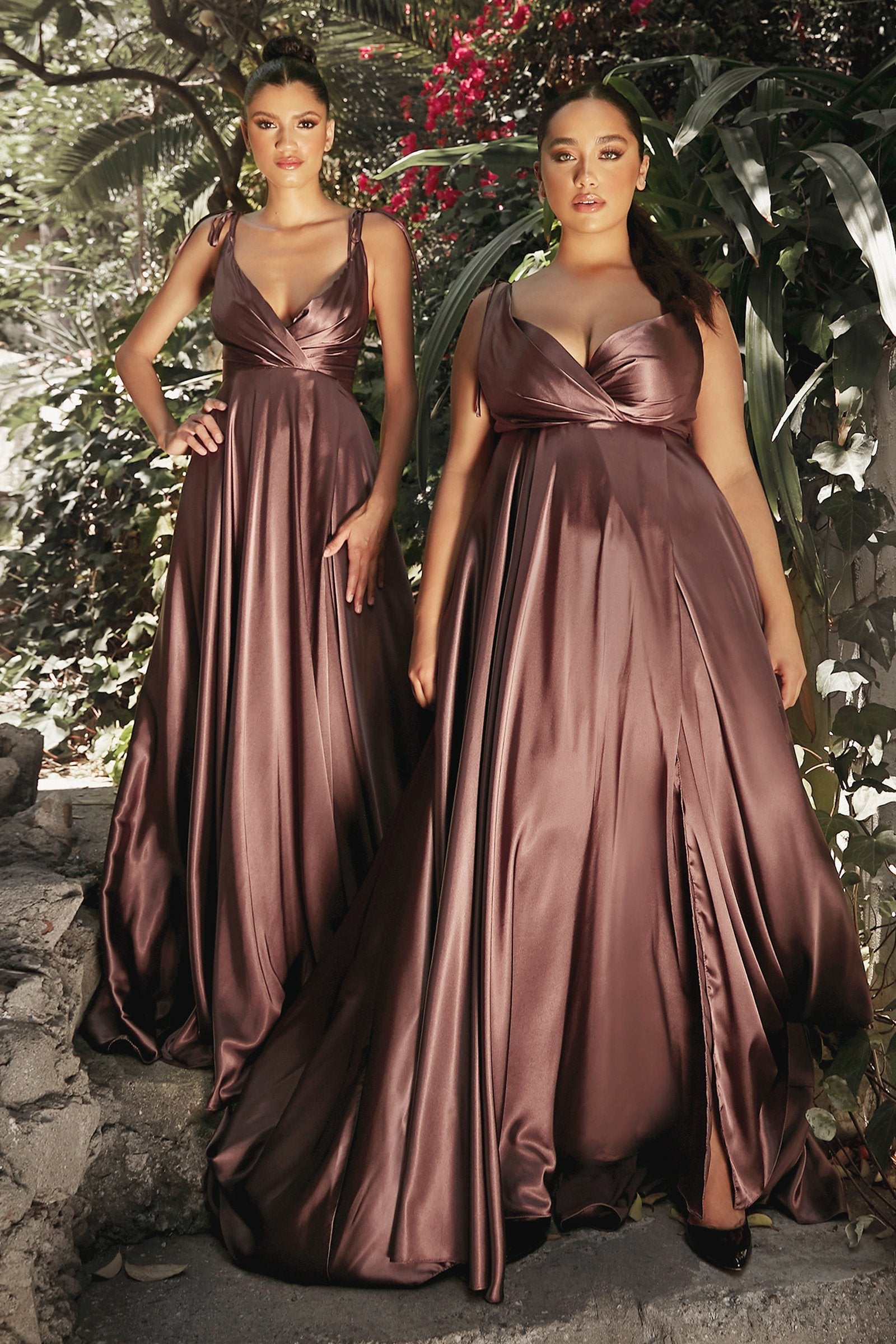 Maxi Long Sleeve Satin Wrap Dress I Satin Bridesmaid Dresses – UME London