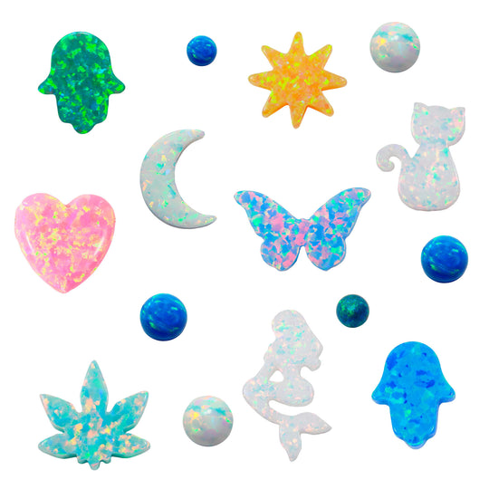 Lab Created Opal Charms Shapes