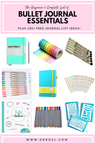 list of bullet journal essentials