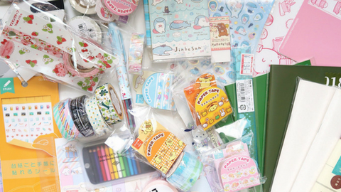 asian stationery stickers and washi-tape