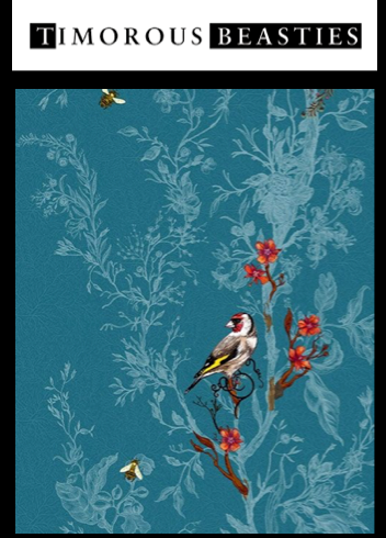 Birds N Bees Wallpaper by Timorous Beasties  Timorous beasties wallpaper Timorous  beasties Bird wallpaper