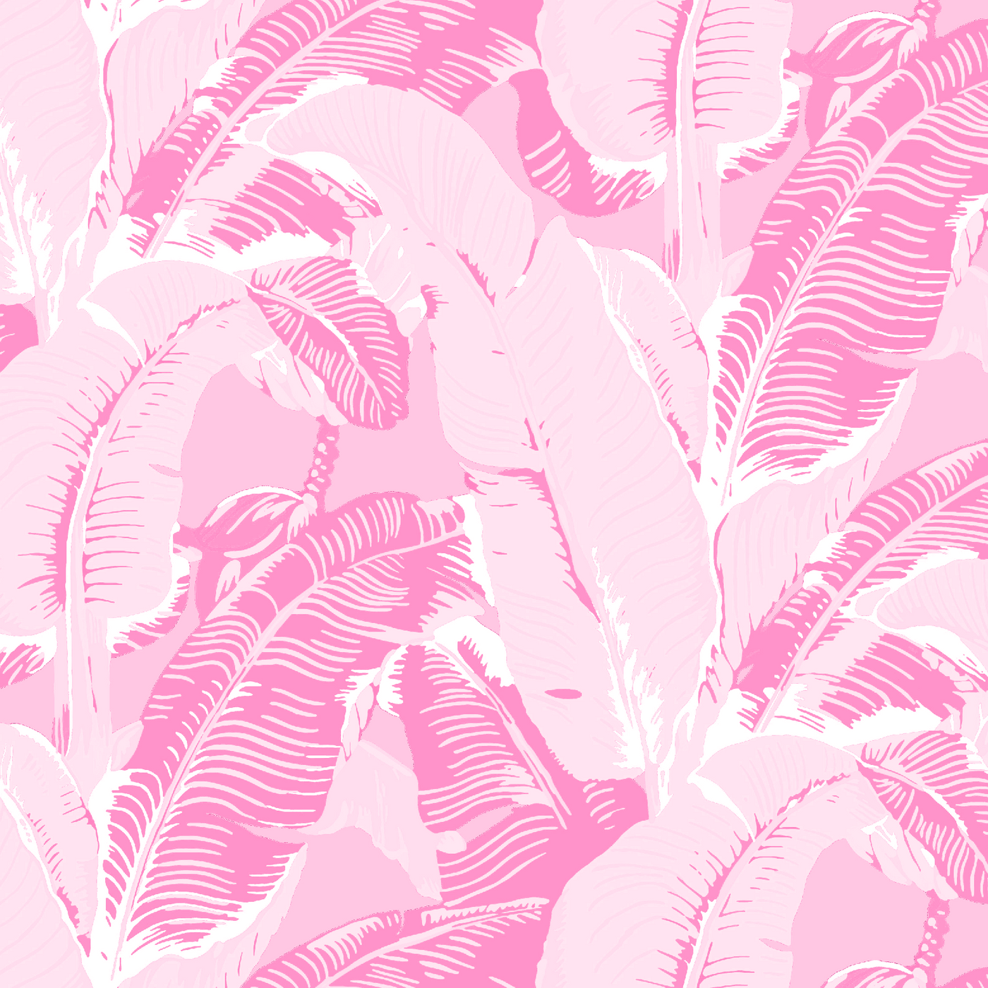 The Iconic Beverly Hills™ Banana Leaf Wallpaper - Flamingo Pink