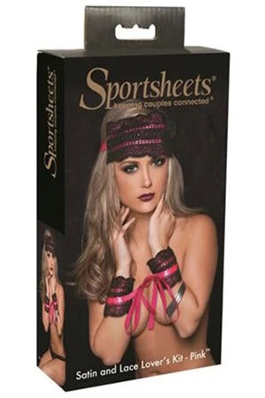SportSheets Lace and Satin Lover Kit Pink