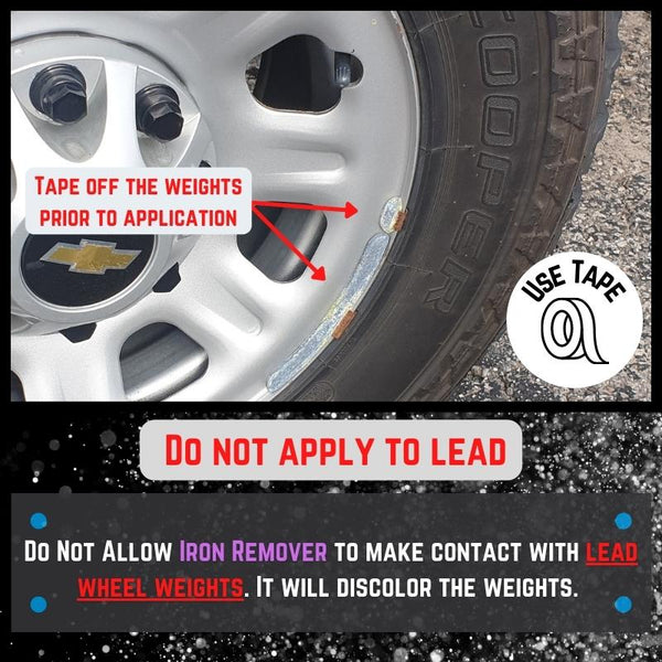 Lead wheel weight warning