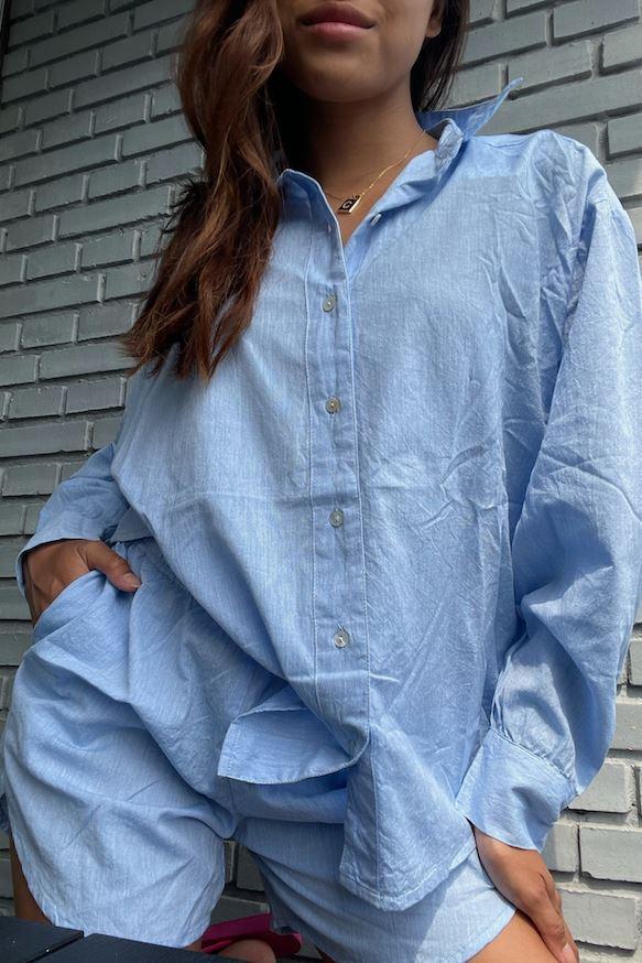 Nedsænkning harpun Afslag Neo Noir Sonya Chambray Shirt - Blue – Dressit