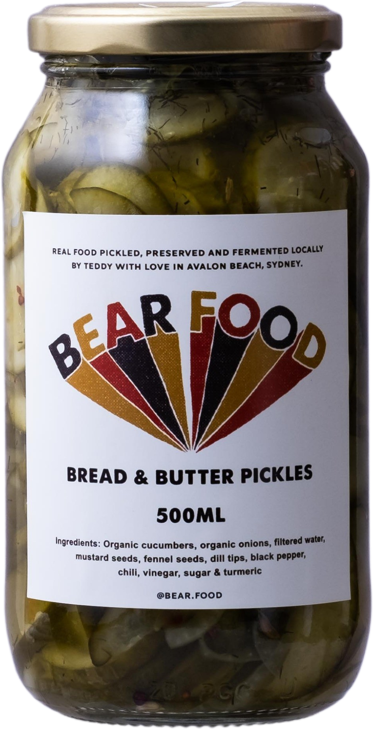 Bear Food Organic Bread Butter Pickles