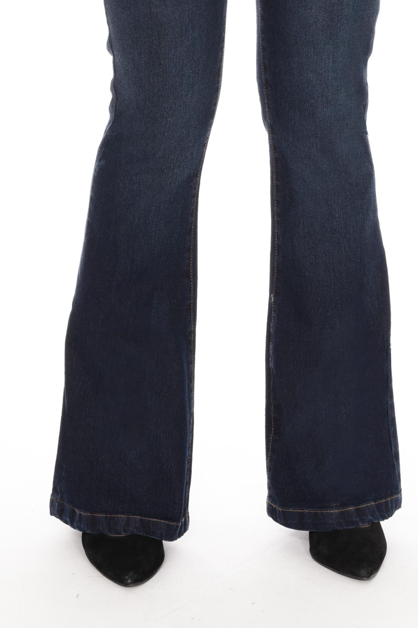 calça jeans flare petit