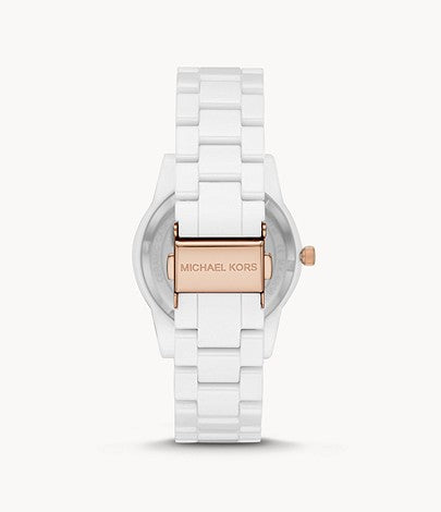 mk white ceramic watch