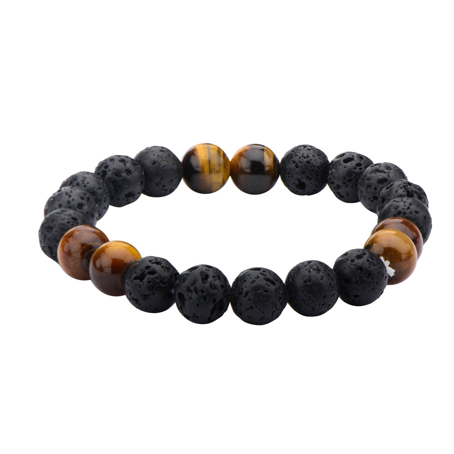 INOX Black and Brown Tiger Beads Bracelet — TAT