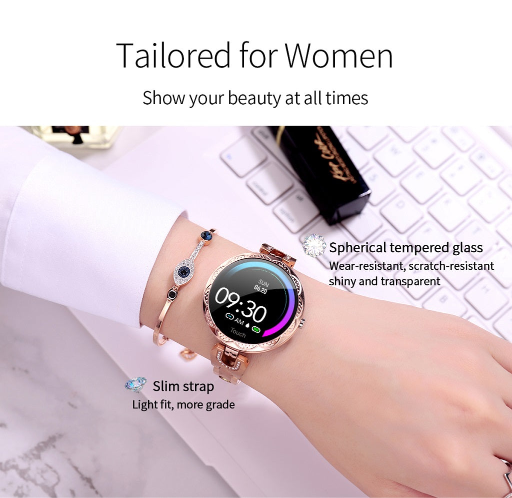 fashion woman smart bracelet Heart Rate blood pressure sleep quality detection pedometer IP67 waterproof smart watch_05
