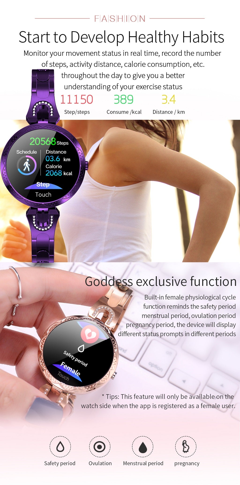 smart watch bracelet women blood pressure waterproof health wristband fitness tracker watch smart heart rate monitor_10