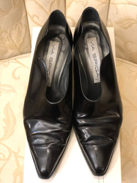 Vintage Via Spiga Italy Black Leather Shoes – Whatnots & Whimsies