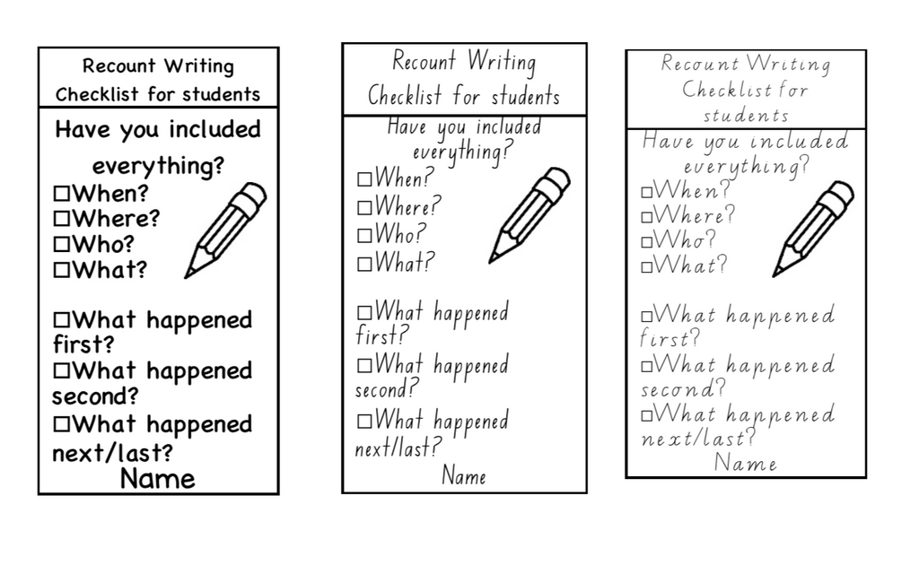 recount checklist clipart