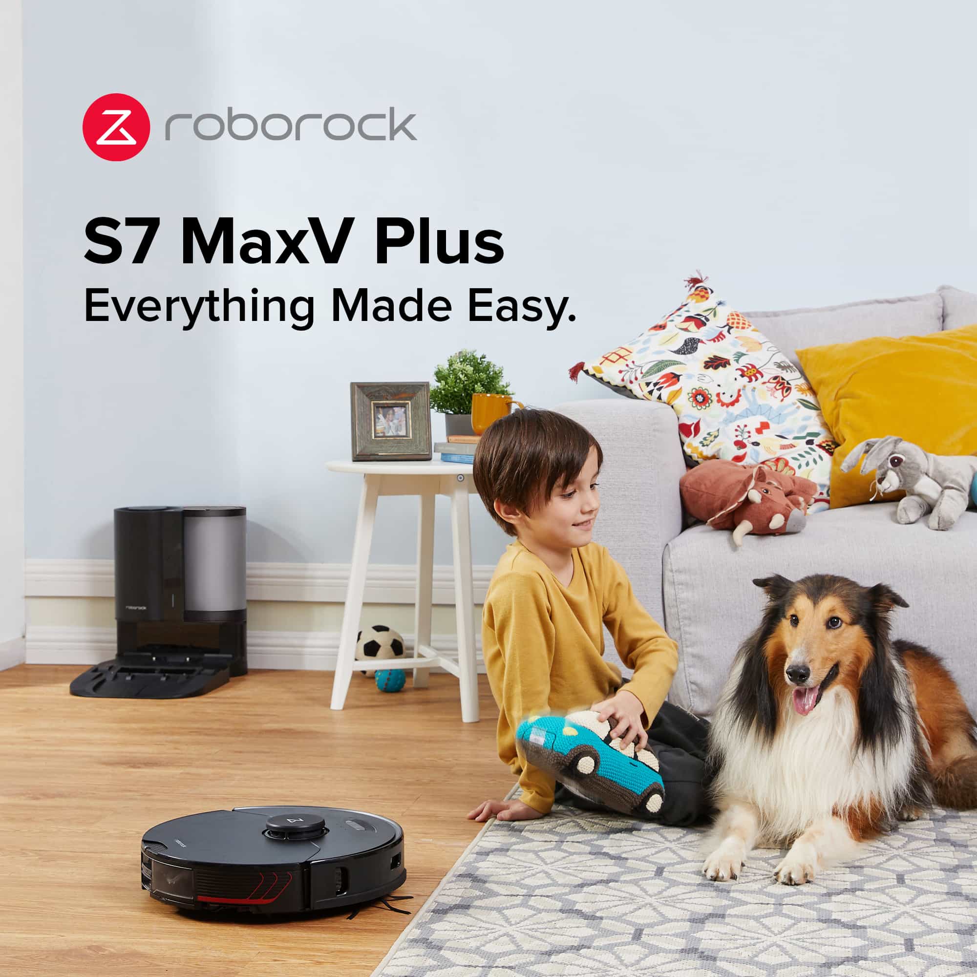 Roborock S7 MaxV Plus Robot Vacuum and Mop Cleaner with Auto-Empty