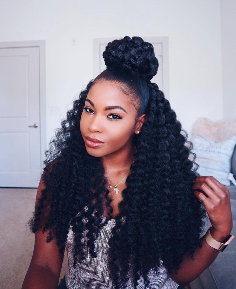 how to do a half up half down weave
