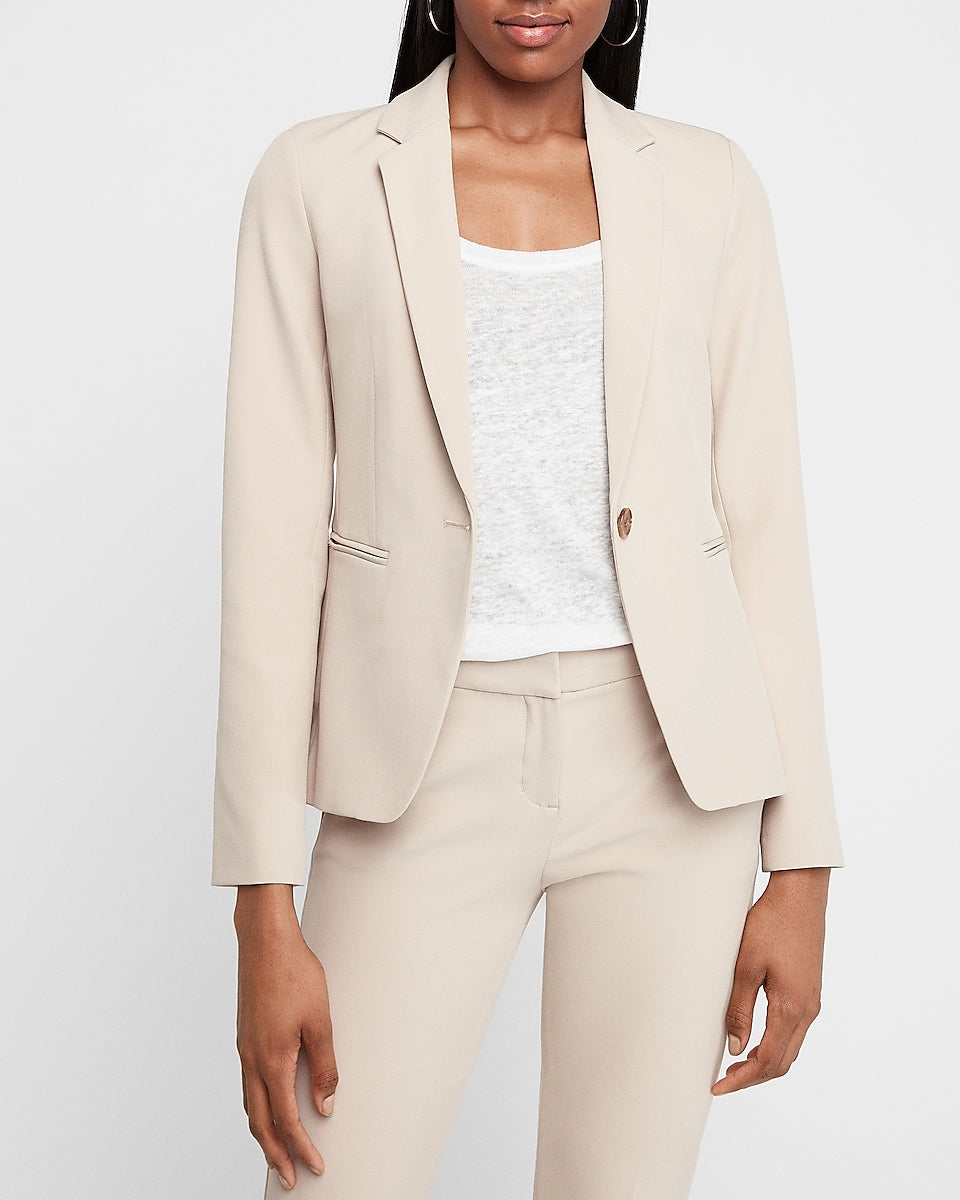 Notch Collar Blazer - Tan Women's Blazer