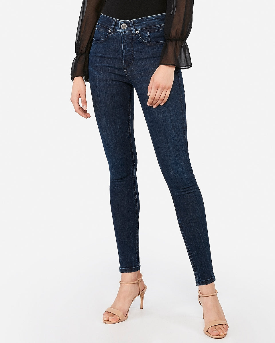 dark wash high waisted jeans