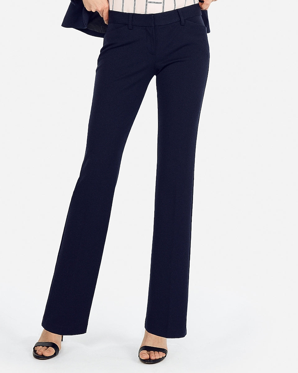Express, Low Rise Barely Boot Editor Pant in Navy