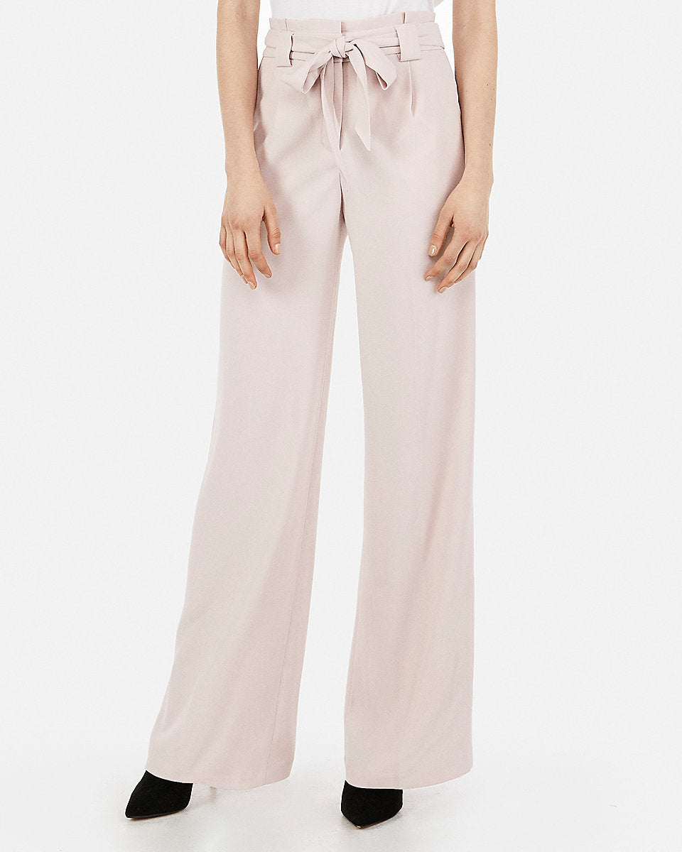 high waisted sash pants