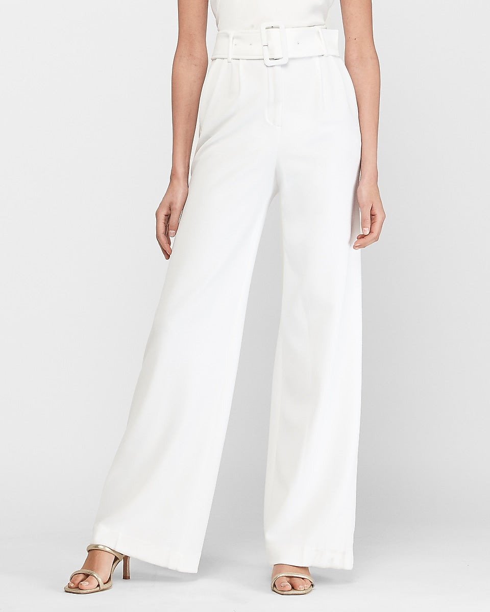 Super High Waisted Belted Peg Pants