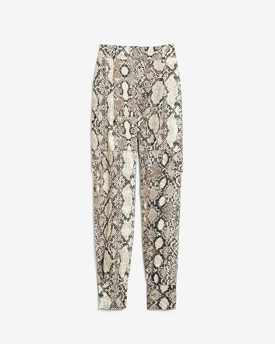 snakeskin cargo pants