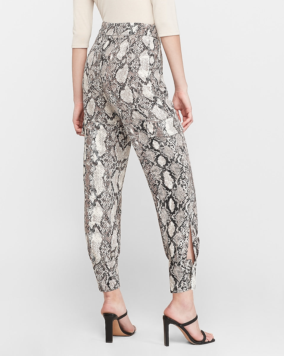 snakeskin cargo pants