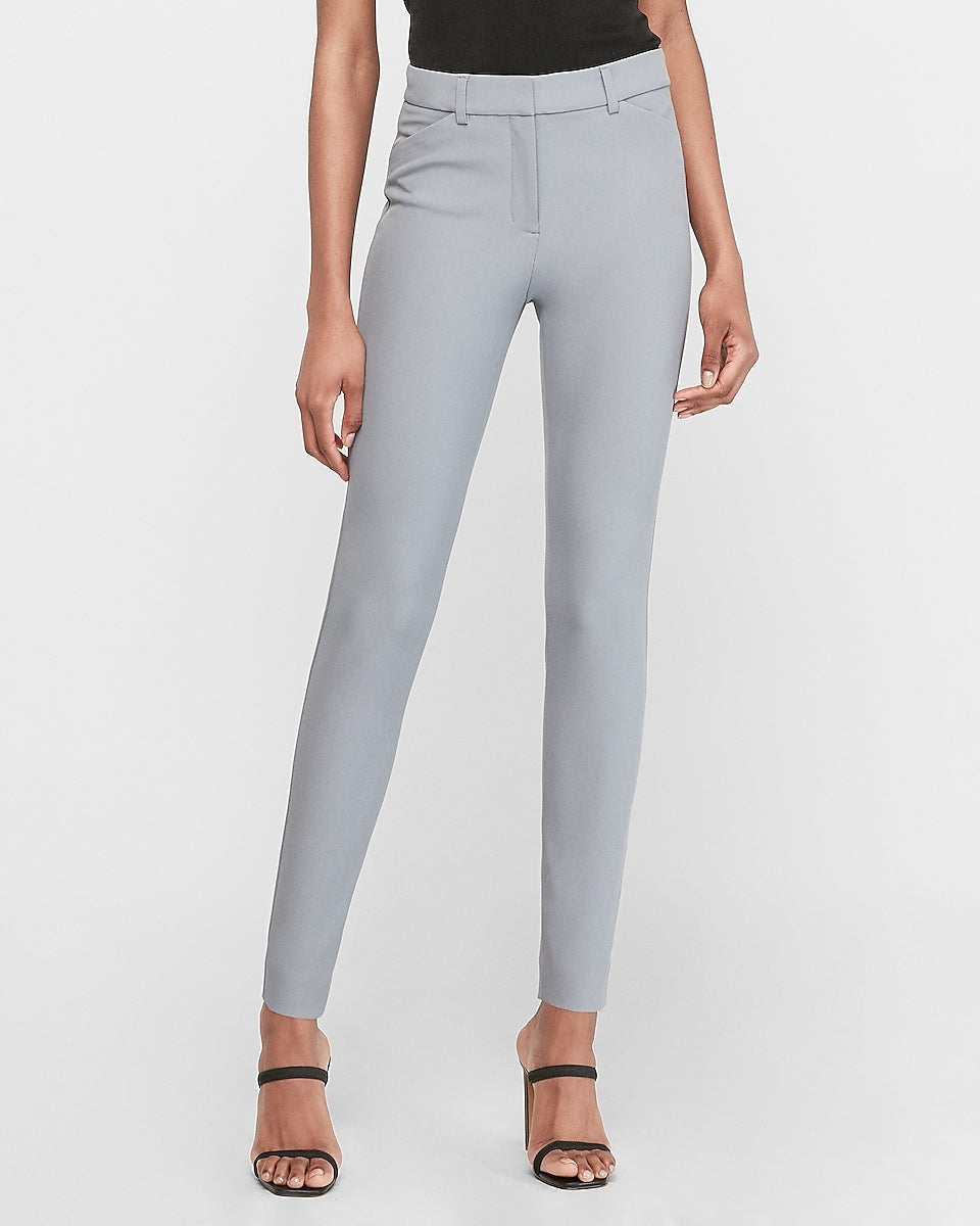 High Waisted Soft Twill Skinny Pant 