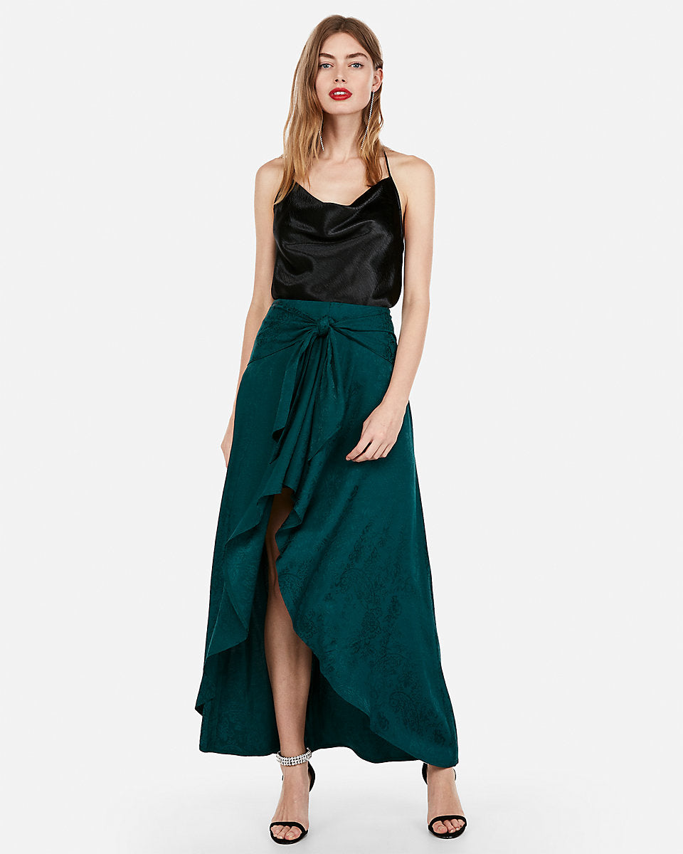 teal maxi skirt