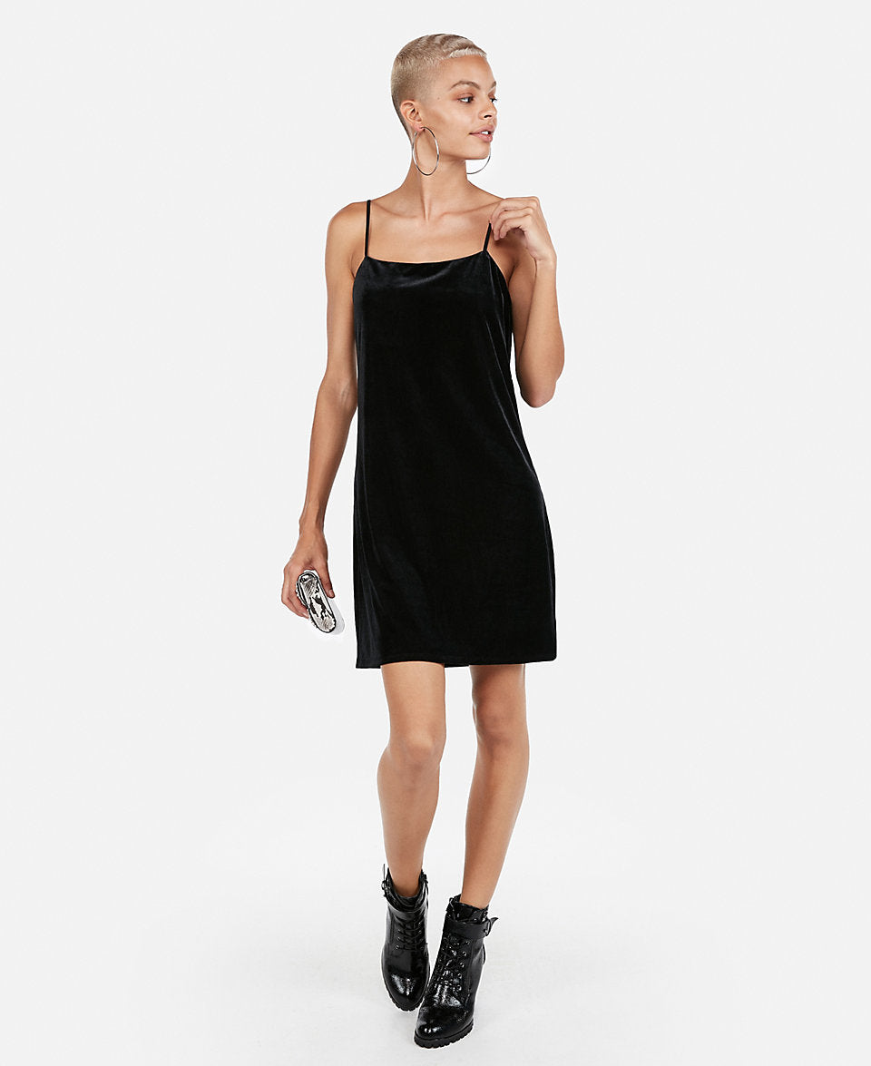 slip dress square neck