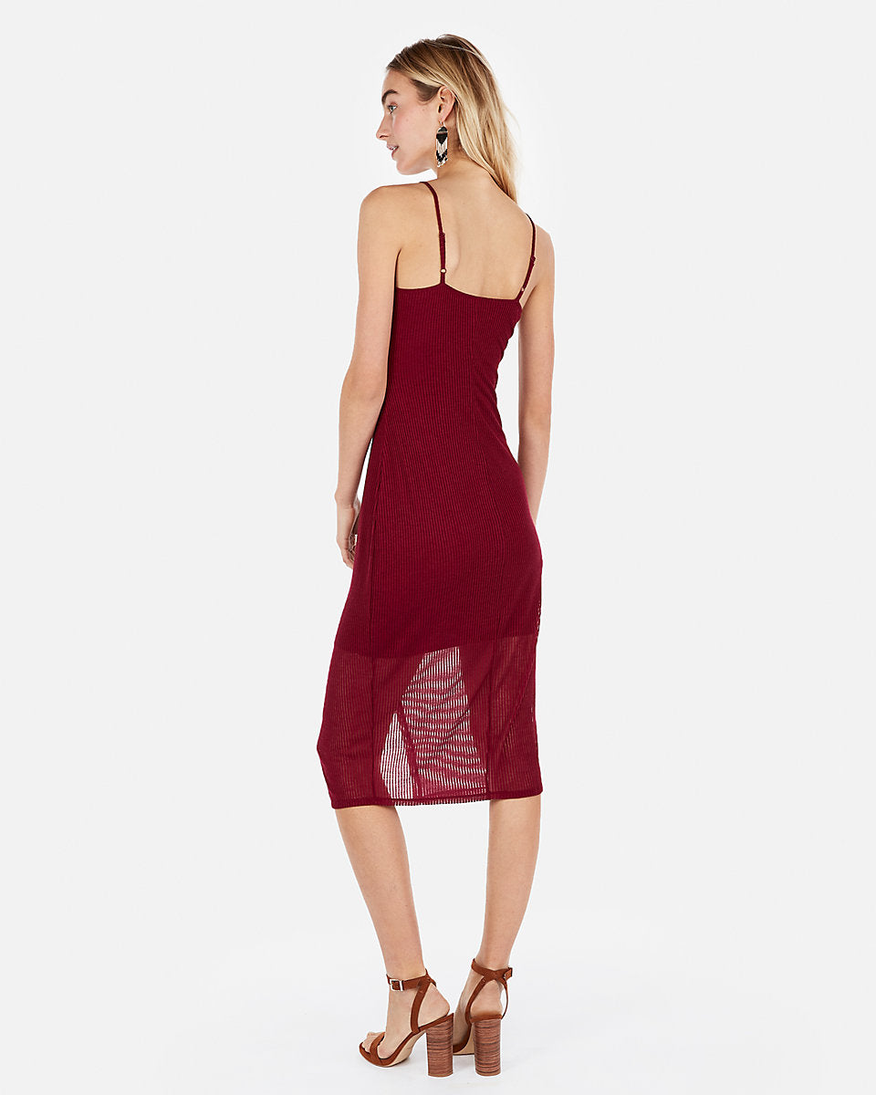 express ribbed midi dress