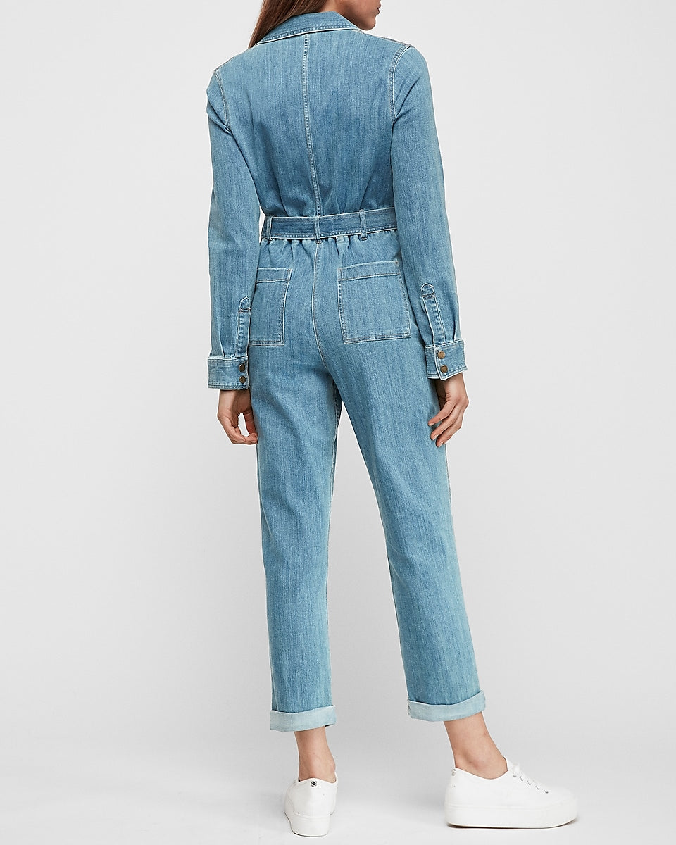 express denim jumpsuit