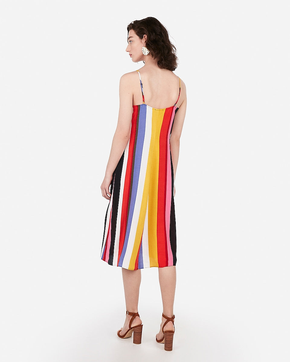 striped slip dress